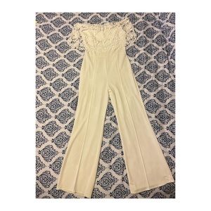 White Lace Formal Romper